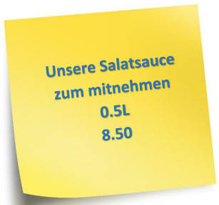 Unsere hausgemachte Salatsauce zum mitnehmen